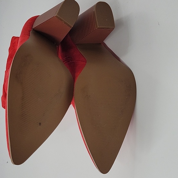 Red Suede Knee-High Boots - Picture 13 of 16